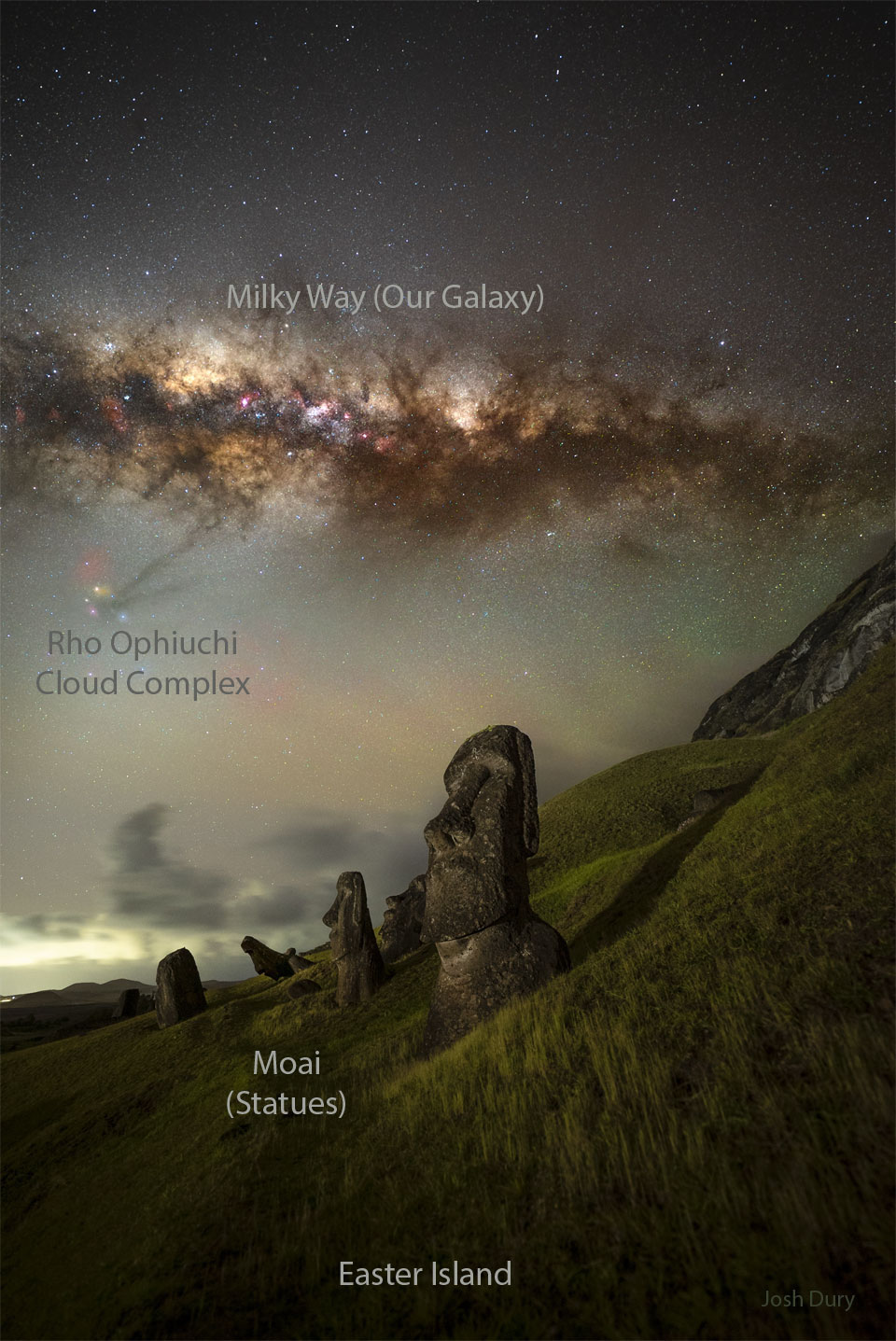 Milky Way Galaxy Over Easter Island